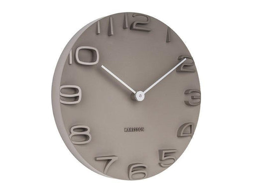 Karlsson Wall Clock On The Edge - Warm Grey - LemonSalt
