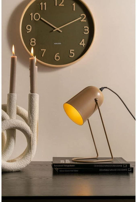 Karlsson Wall Clock Pure Wood Grain Medium - Moss Green