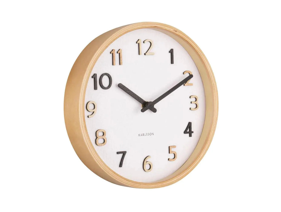 Karlsson Wall Clock Pure Wood Grain Small - MultiColour