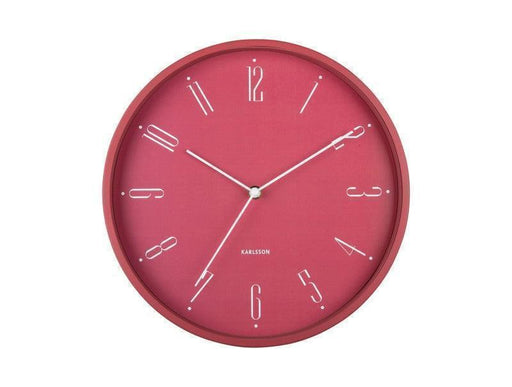 Karlsson Wall Clock Regal Numbers - Blush Red - LemonSalt