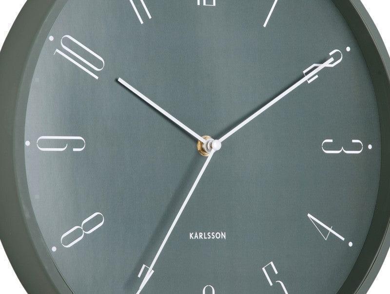 Karlsson Wall Clock Regal Numbers - Jungle Green