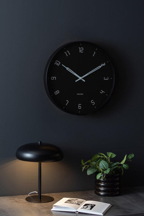 Karlsson Wall Clock Stark Iron Matt - Black