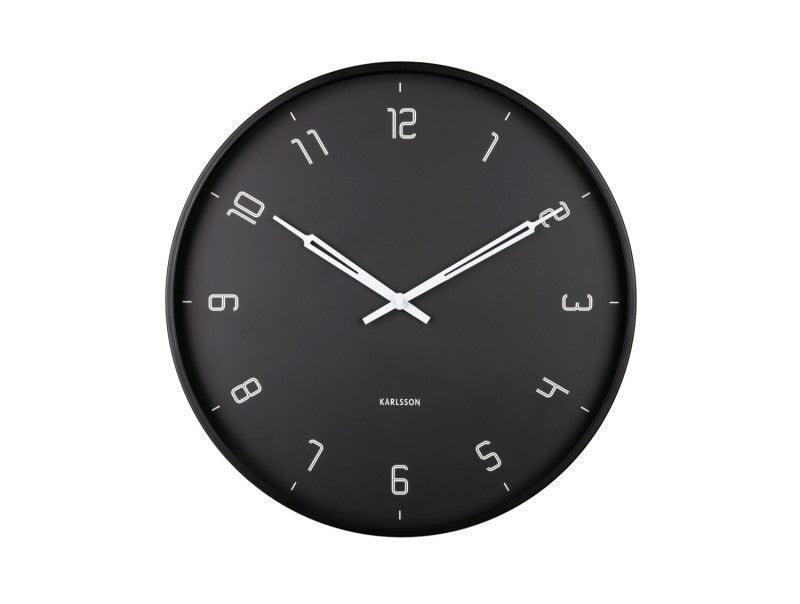 Karlsson Wall Clock Stark Iron Matt - Black