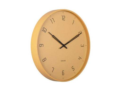 Karlsson Wall Clock Stark Iron Matt - Honey brown | {{ collection.title }}