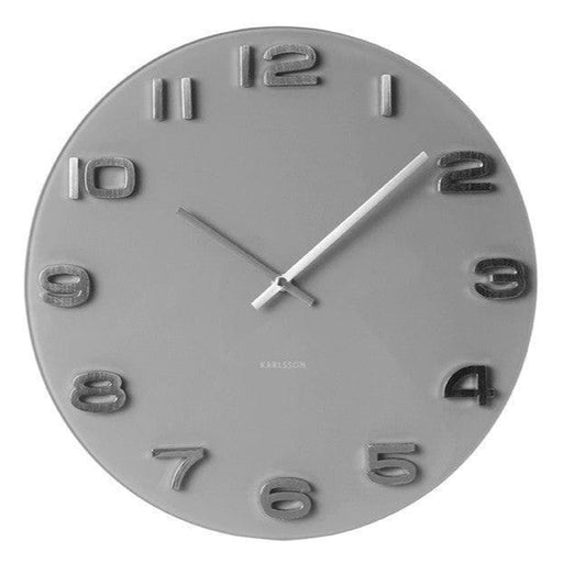 Karlsson Wall Clock Vintage Round - Grey - LemonSalt