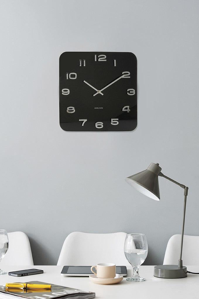 Karlsson Wall Clock Vintage Square Black Clocks Buy Online UK