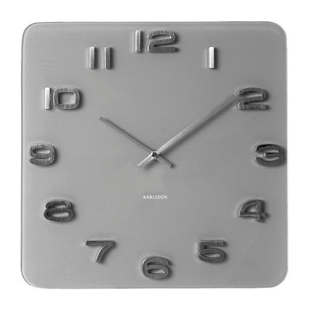 Karlsson Wall Clock Vintage Square - Grey