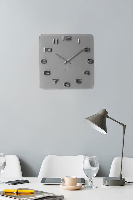 Karlsson Wall Clock Vintage Square - Grey