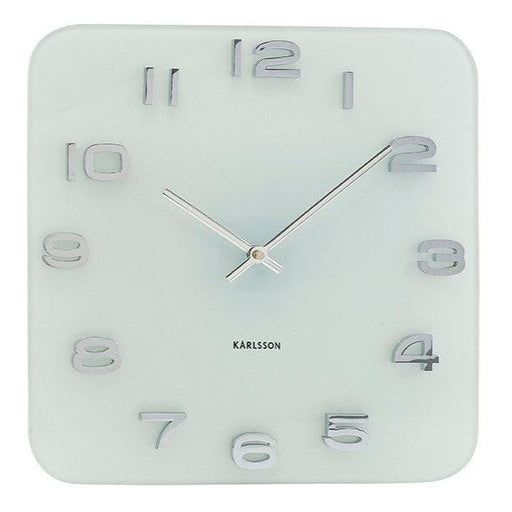 Karlsson Wall Clock Vintage Square - White - LemonSalt