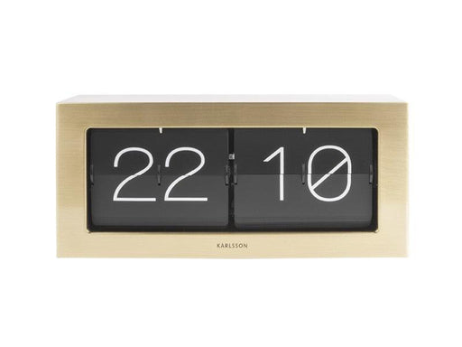 Karlsson Wall / Table Clock Boxed Flip XL - Brushed Gold | {{ collection.title }}