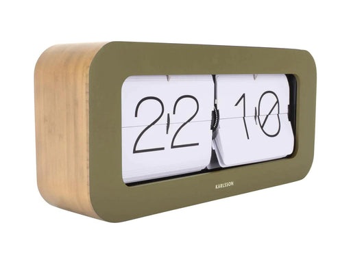 Karlsson Wall/Table Flip Clock Matiz - Bamboo Green | {{ collection.title }}