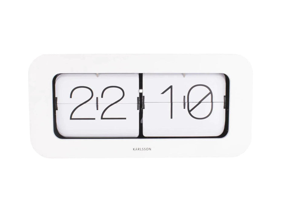 Karlsson Wall/Table Flip Clock Matiz - Bamboo White | {{ collection.title }}
