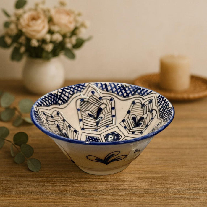 Kashan Ceramic Bowl - Cobalt Blue (11cm) - LemonSalt