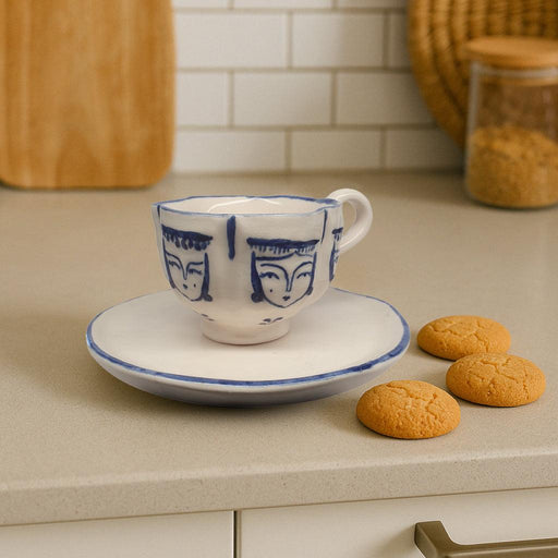 Kashan Ceramic Teacup & saucer Set - LemonSalt