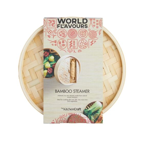 KitchenCraft Bamboo Steamer (20cm)