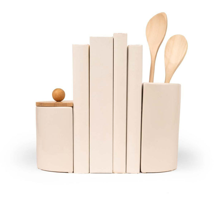 Kikkerland Ceramic Cookbook Ends - LemonSalt