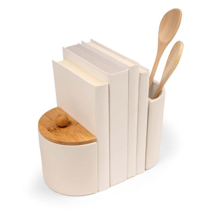 Kikkerland Ceramic Cookbook Ends - LemonSalt