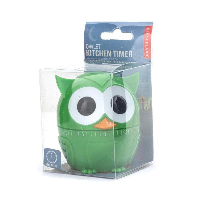 Kikkerland Owlet Kitchen Timer - Green - LemonSalt