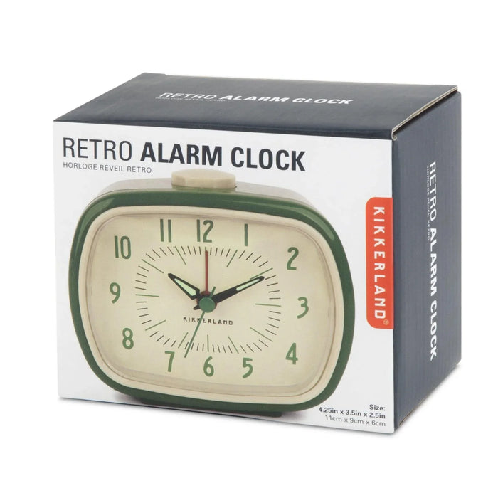 Kikkerland Retro Alarm Clock - Green