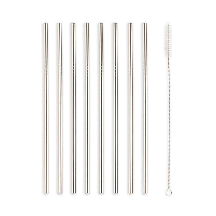 Kikkerland Set Of 10 Stainless Steel Straws | {{ collection.title }}