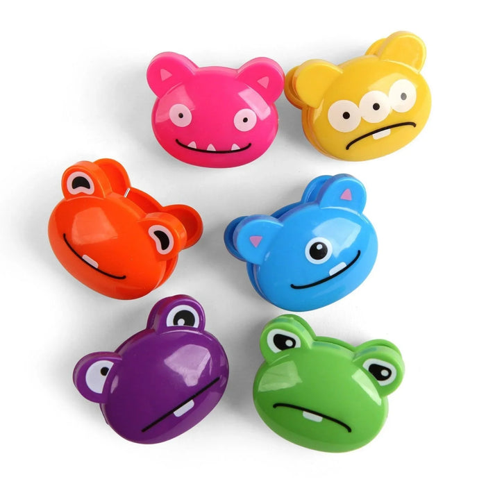 Kikkerland Set Of 6 Bag Clips - Crazy Monsters