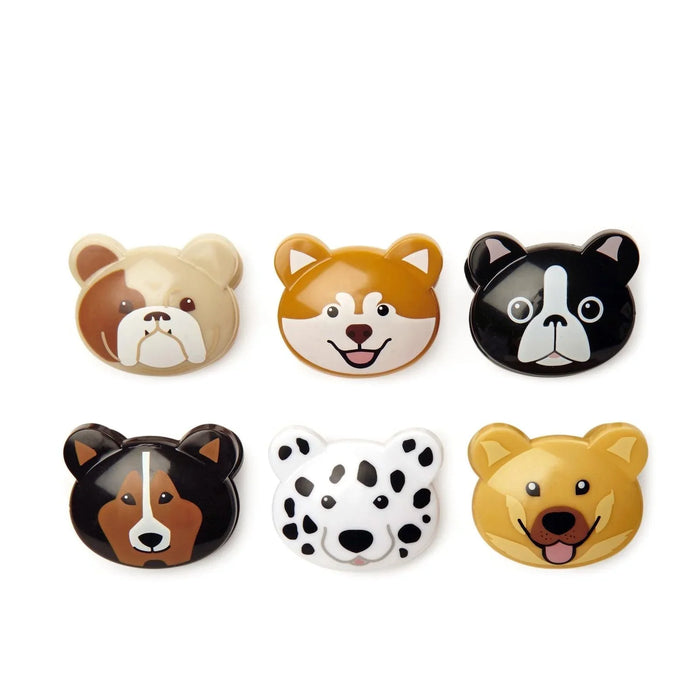 Kikkerland Set Of 6 Bag Clips - Doggie
