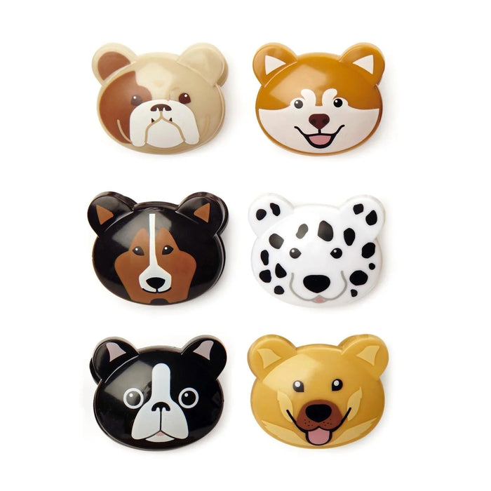 Kikkerland Set Of 6 Bag Clips - Doggie