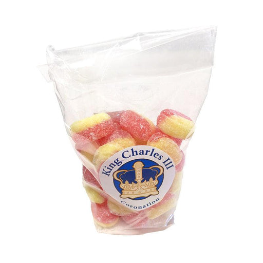 King Charles III Coronation Traditional Rhubarb & Custard Candy (200g) | {{ collection.title }}
