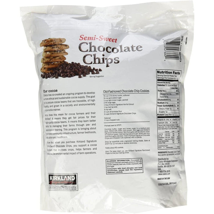 Kirkland Signature Chocolate Chips (2.04kg) - LemonSalt