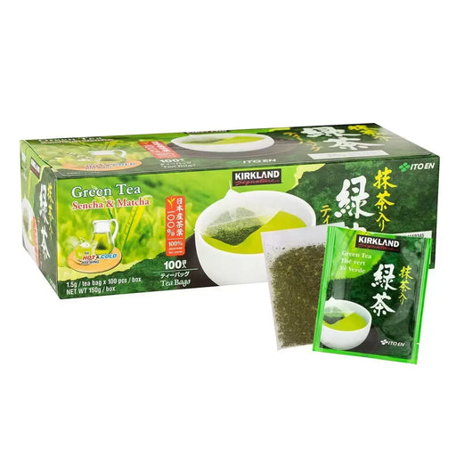 Kirkland Signature Green Tea Matcha Blend (100 Tea Bags) - LemonSalt