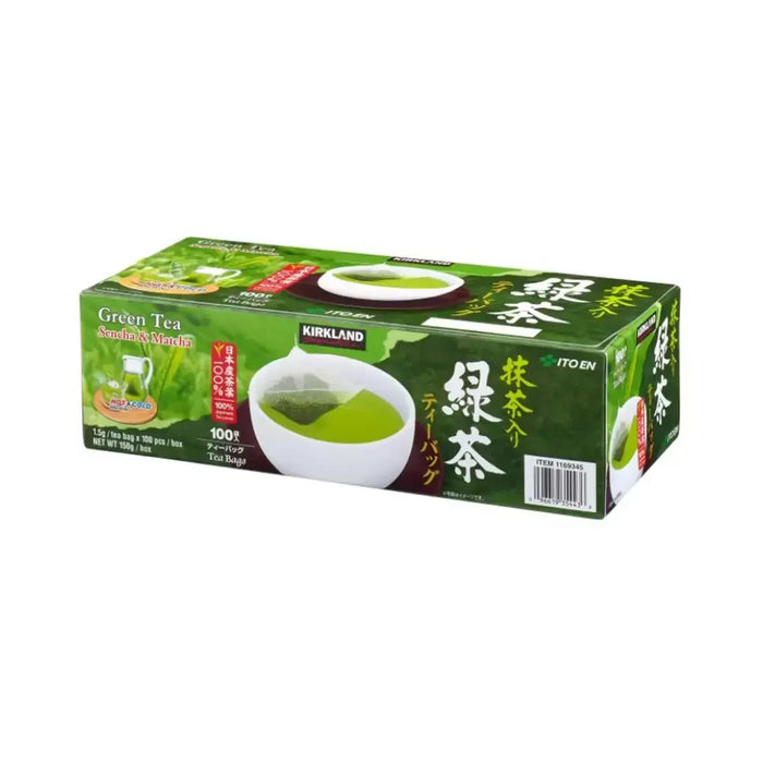 Kirkland Signature Green Tea Matcha Blend (100 Tea Bags) - LemonSalt