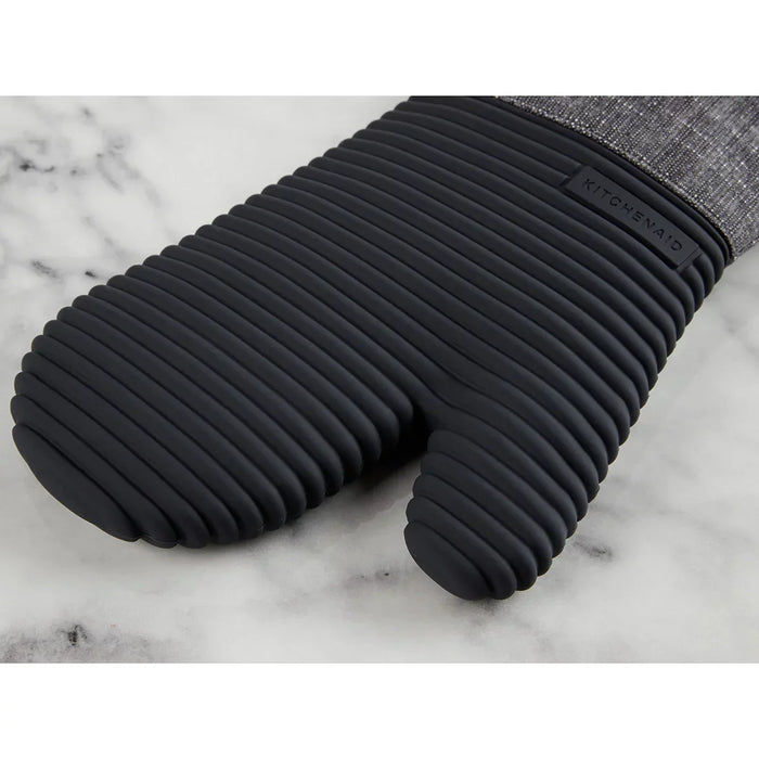 KitchenAid 4 Piece Oven Mitt & Pot Holder Set - Black - LemonSalt