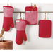 KitchenAid 4 Piece Oven Mitt & Pot Holder Set - Red - LemonSalt