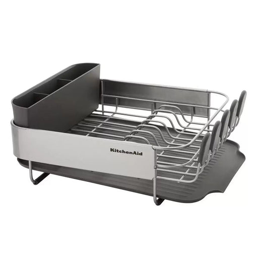 KitchenAid Compact Dish rack with Stainless Steel Panel in Grey | {{ collection.title }}