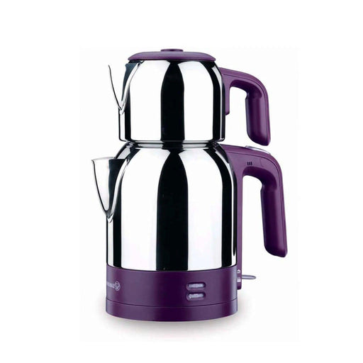 Korkmaz Demkolik - Purple/Chrome Electric Teapot Set | {{ collection.title }}