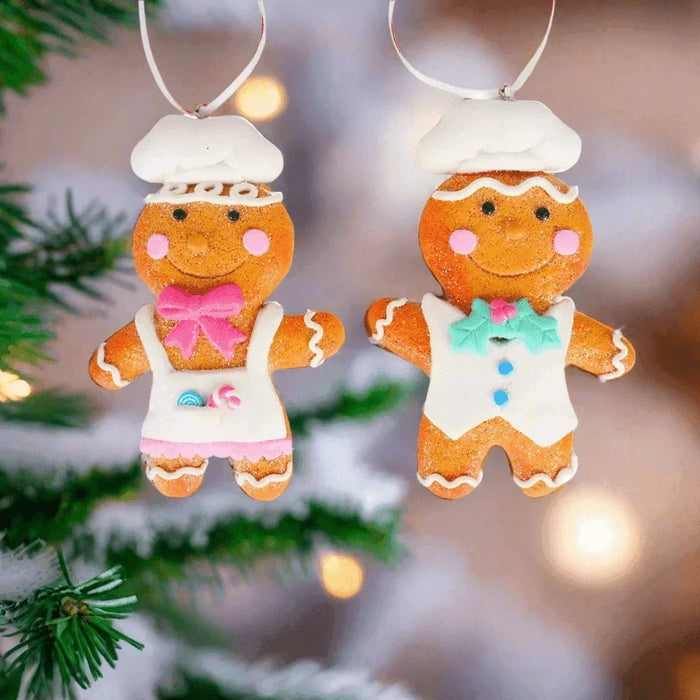 Kurt Adler Dough Gingerbread Chef Ornament (2 Pieces) - LemonSalt