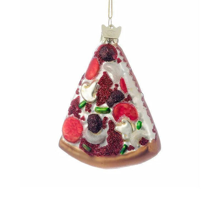 Kurt Adler Noble Gems Pizza Slice Glass Ornament - LemonSalt