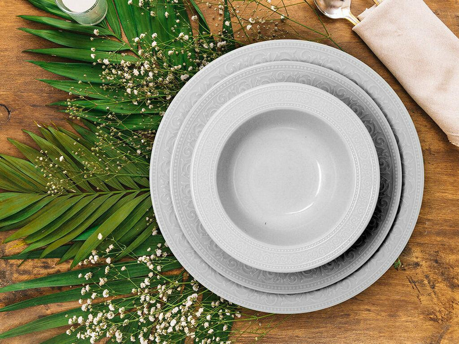 Kutahya Porcelain Acelya Set of 18 pieces White Dinnerware Set