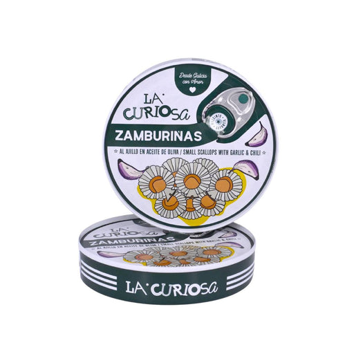 La Curiosa - Galician Scallops in Olive Oil - Garlic & Chilli (110g) - LemonSalt