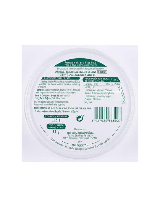 La Curiosa - Spicy Sardines in Olive Oil (115g) - LemonSalt