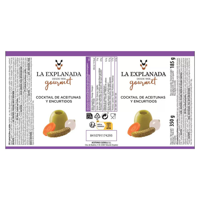 La Explanada Gourmet Flavoured Olives (6 x 350g) - LemonSalt
