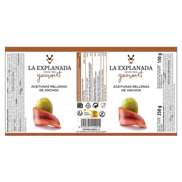 La Explanada Gourmet Flavoured Olives (6 x 350g) - LemonSalt