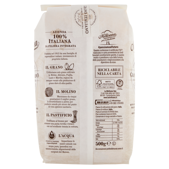 La Molisana Fusilli Pasta (500g) - LemonSalt