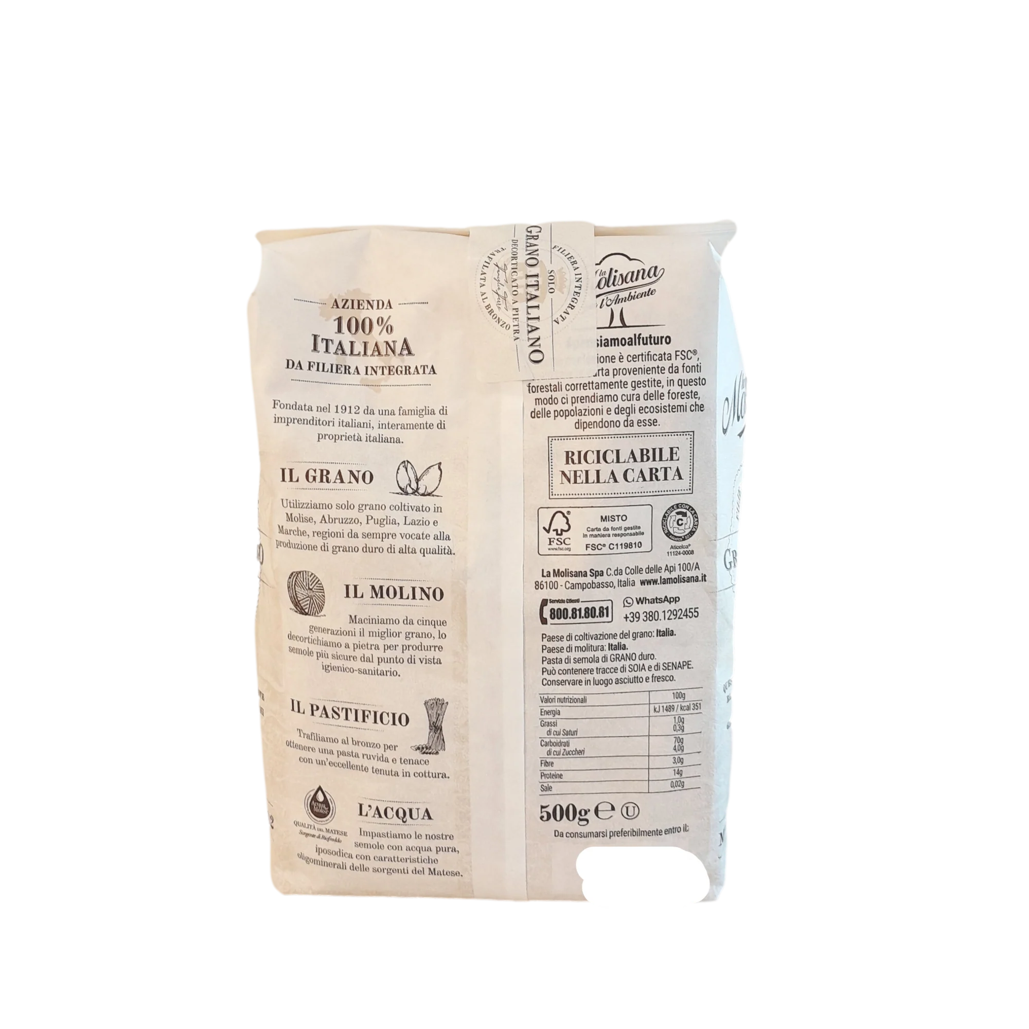 La Molisana Pasta Mezzi Rigatoni (500g)