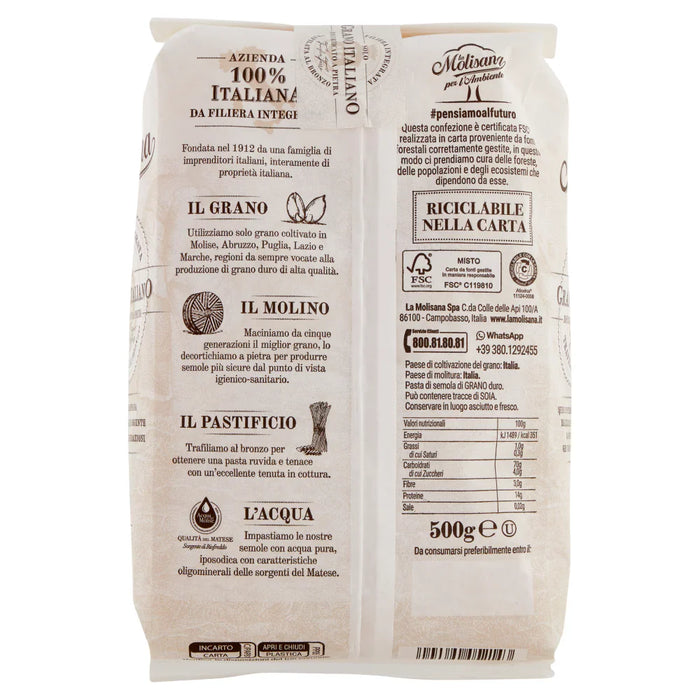 La Molisana Pennoni Rigati Pasta (500g)