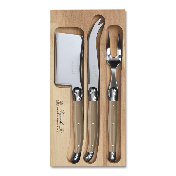 Laguiole 3 Piece Cheese Knife Set - Mushroom