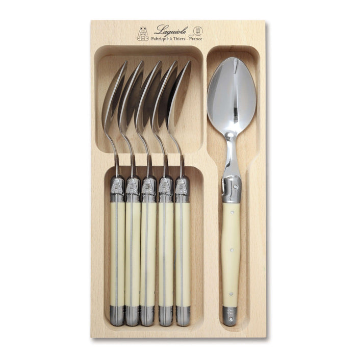 Laguiole 6 Piece Spoon Set - Ivory White