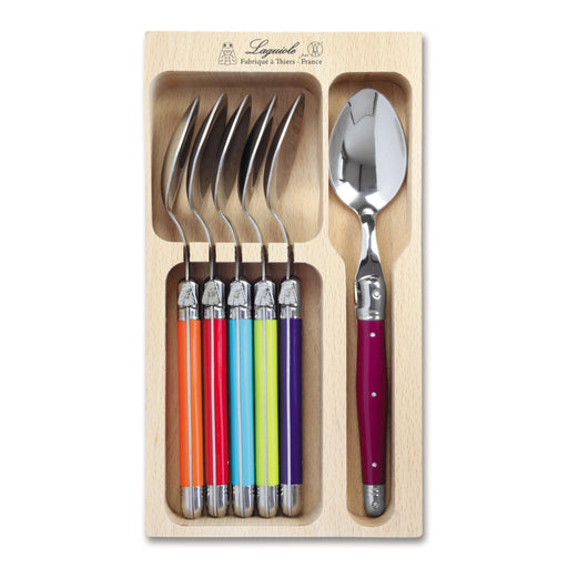 Laguiole 6 Piece Spoon Set - Multicoloured - LemonSalt