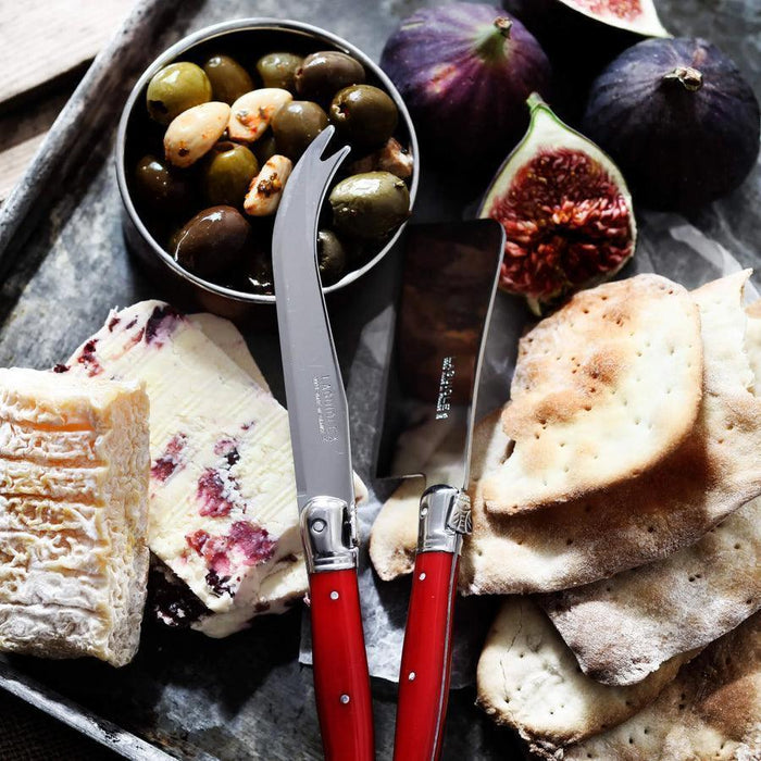 Laguiole Cheese & Butter Knife Set of 3 in a Tray - Black - LemonSalt