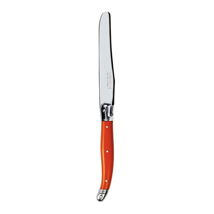 Laguiole French Style Fine Dining Dinner Knife 23cm - Orange - LemonSalt